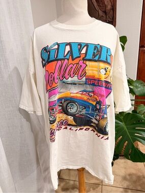 Vintage Silver Dollar Speedway Chico CA Racing Tee 90s XXL